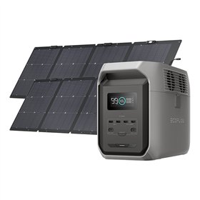 Set: EcoFlow Delta 3 1500 power station 2x 220W photovoltaic panel.