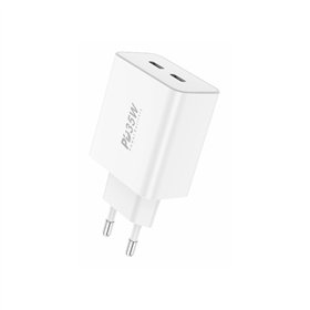GaN Foneng EU50 charger, 35W 2x USB-C to Type-C to Lightning (white)