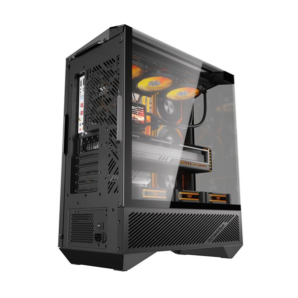 Darkflash DY460 computer case (Black) + 4 ARGB fans