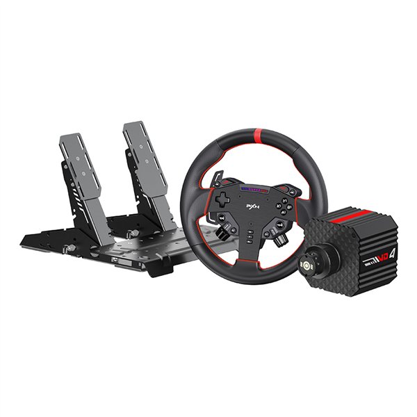 PXN VD4 Bundle F gaming set - VD4 base + WAS steering wheel + pedals (PC)