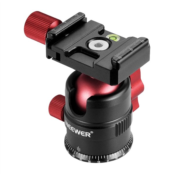 Neewer metal ball head for tripod 28MM Red