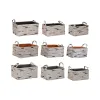 Korisetti DKD Home Decor Ruskea Harmaa Oranssi 40 x 30 x 20 cm (3 osaa)