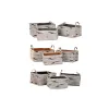 Grozs DKD Home Decor Brūns Pelēks Oranžs 40 x 30 x 20 cm (3 gb.)