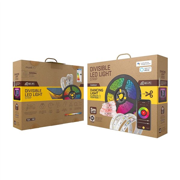 LED juostos Muvit iO Balta Spalvotas F 5 m