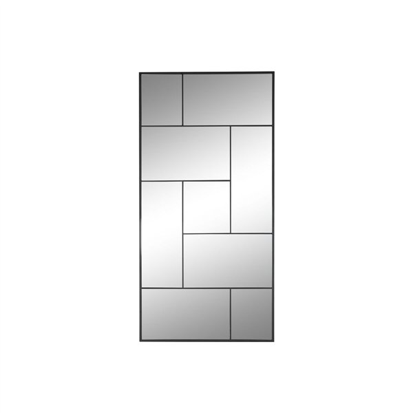 Sieninis veidrodis Home ESPRIT Juoda 90 x 2 x 180 cm