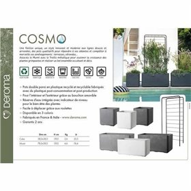 Self-watering planter Deroma Anthracite 78 x 38 x 39 cm Plastic Rectangular