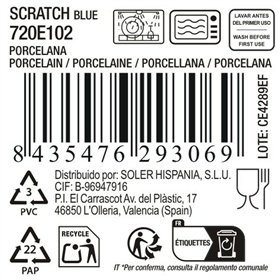 Serviravimo Lėkštė La Mediterránea Scratch blue (12 vnt.)