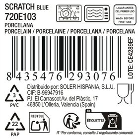Serviravimo Lėkštė La Mediterránea Scratch blue (8 vnt.)