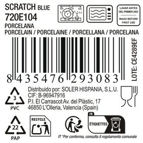 Serviravimo Lėkštė La Mediterránea Scratch blue (6 vnt.)