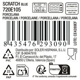 Serviravimo Lėkštė La Mediterránea Scratch blue (8 vnt.)