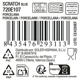 Serviravimo Lėkštė La Mediterránea Scratch blue (18 vnt.)