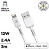 USB uz Lightning Kabelis Muvit for Change Balts