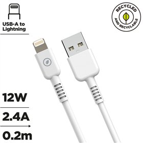 USB - Lightning kabelis Muvit for Change Balta