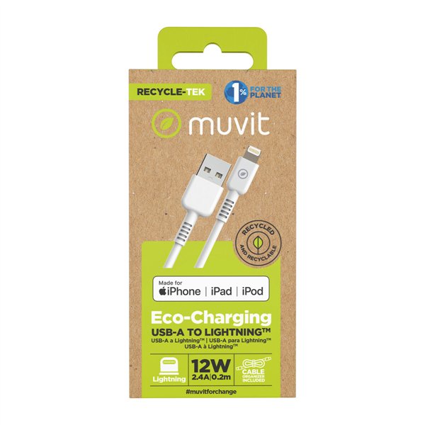 USB uz Lightning Kabelis Muvit for Change Balts