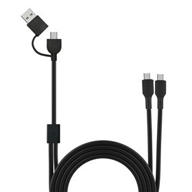 USB-C laidas Muvit for Change Juoda