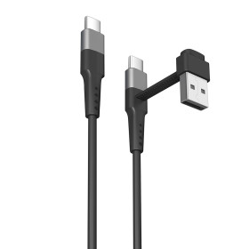 USB A - USB-C kabelis Muvit for Change Juoda