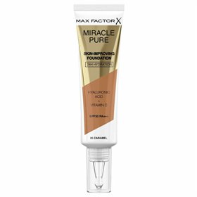 Skystas makiažo pagrindas Max Factor Miracle Pure SPF 30 85-Caramel (30 ml)