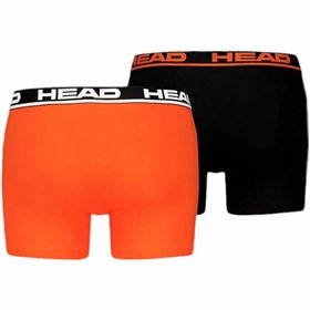Vīriešu Bokseršorti Head Basic Melns Oranžs