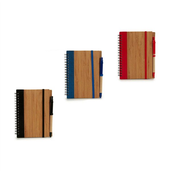 Spiral Notebook with Pen Pincello 1 x 16 x 12 cm Bamboo (12 Units)