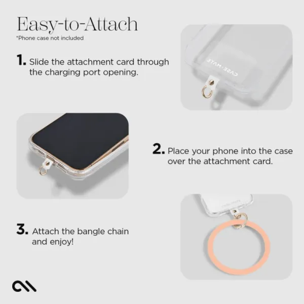 Case-Mate Phone Bangle - Wrist Strap for Smartphone (Peach)