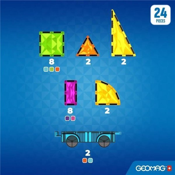 Statybos rinkinys Geomag 24 Dalys