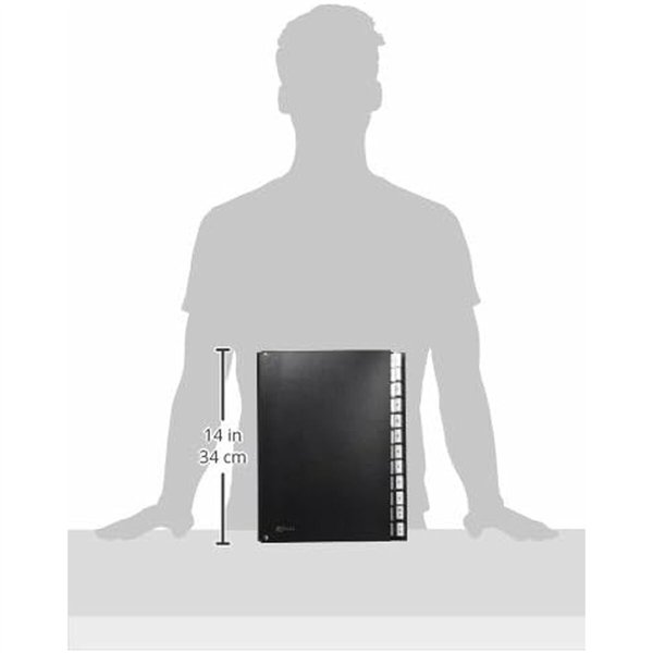 Papkė su skyriais Pardo 82401 Juoda A4