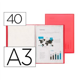 Aplankas Liderpapel EC51 Raudona A3