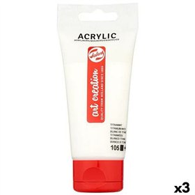 Akrila krāsa Talens Balts 75 ml (3 gb.)