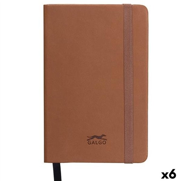 Užrašų knygutė Galgo Ruda A6 (6 vnt.)