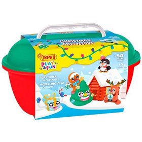 Пластилиновая игра Jovi PLAY&FUN Christmas Adventure Разноцветный (4 штук)