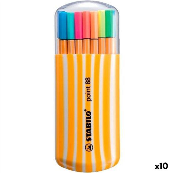 Набор маркеров Stabilo POINT 88 Разноцветный 20 Предметы (10 штук)