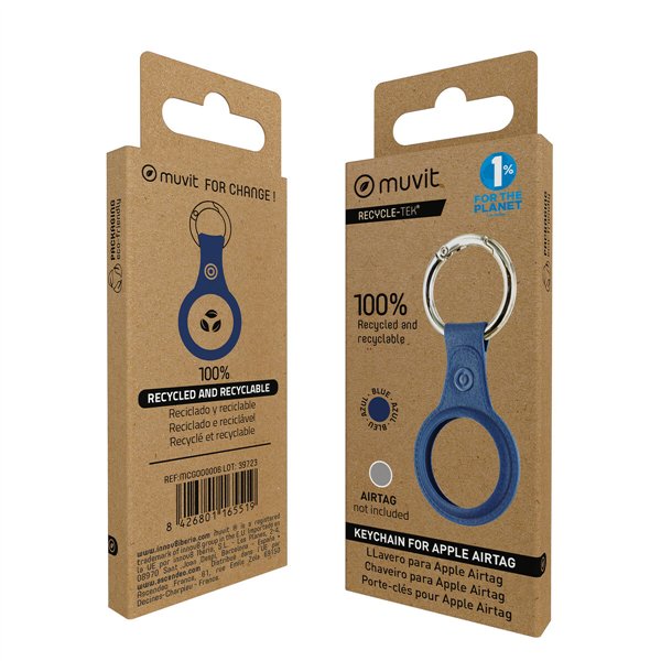 Raktų grandinė Muvit for Change Mėlyna Dėklas AirTag