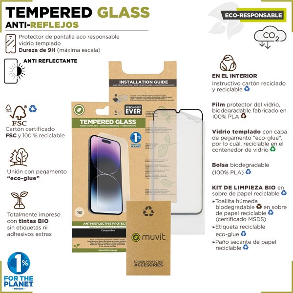 Mobiliojo telefono ekrano apsauga Muvit for Change iPhone 15