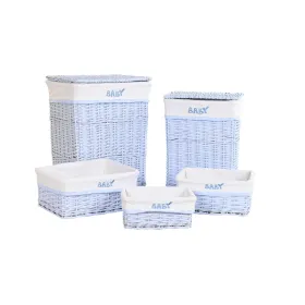 Korisetti DKD Home Decor Sininen Celeste korihuonekalut Lasten 44 x 34 x 56 cm 5 Kappaletta
