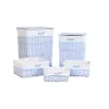 Set of Baskets DKD Home Decor Blue Celeste wicker Children's 44 x 34 x 56 cm 5 Pieces