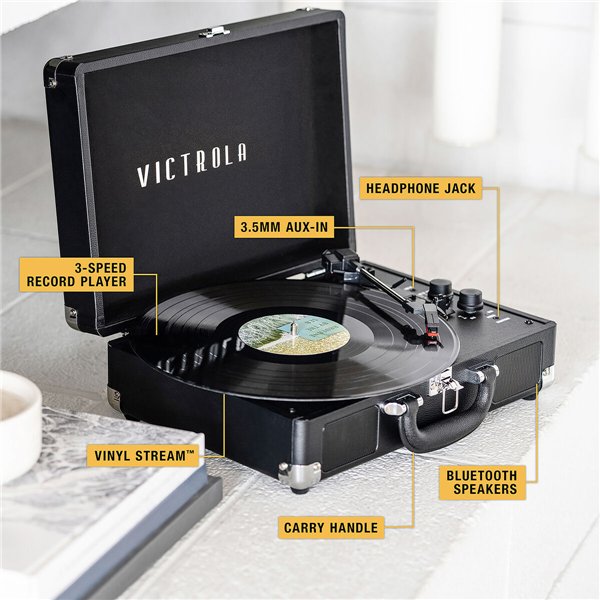 Patefonas Victrola Journey Juoda
