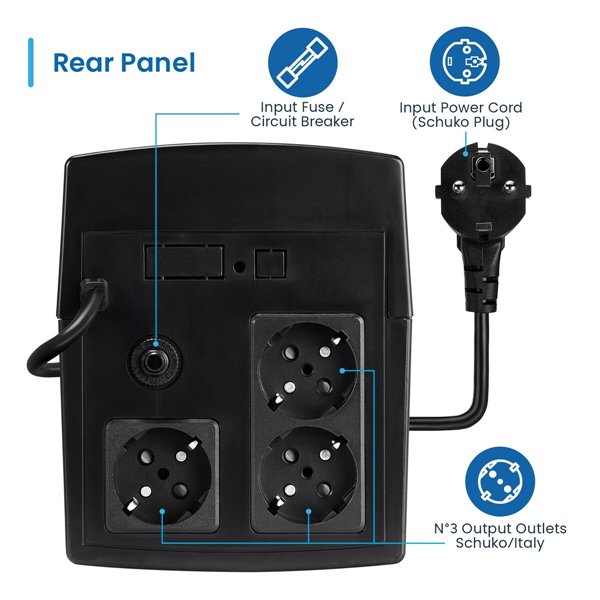 Система бесперебойного питания Интерактивная SAI Ewent EW3997 720 W