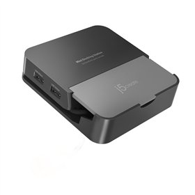 USB šakotuvas j5create JCD624-N Juoda Pilka