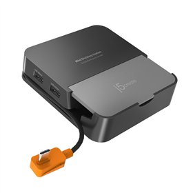 USB šakotuvas j5create JCD624-N Juoda Pilka