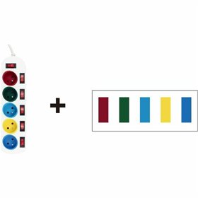 Strāvas virtene - 5 ligzdas ar Slēdzi GAO 3680 W