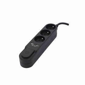 3 kištukų lizdas su maitinimo jungikliu Chacon (1,5 m)