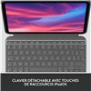 Bluetooth klaviatūra su atrama planšetei Logitech Combo Touch Pilka Prancūzų AZERTY