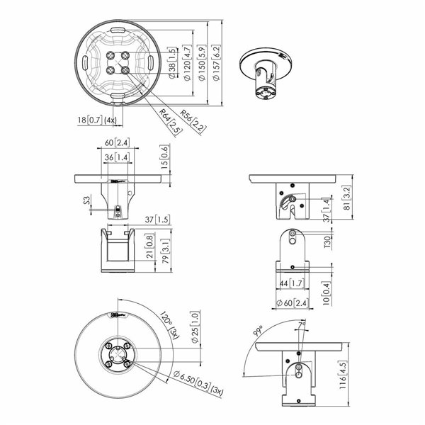 Tvirtinimo plokštė Vogel's 7210450