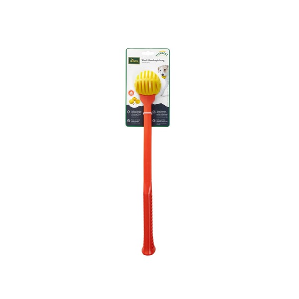 Ball Launcher for Dogs Hunter Yellow Orange Rubber Ball