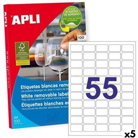 Etiketės spausdinimui Apli Balta 100 Paklodės 36,8 x 23,8 mm (5 vnt.)
