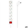Jatkorasia - 6 pistoketta kytkimellä Aisens Valkoinen (1,4 m) (25 osaa)