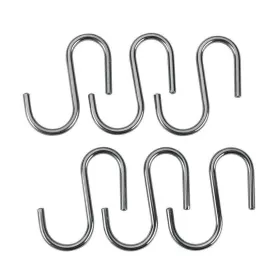Ripustuskoukku Metaltex Lonardo Kromattu Metalli 6,5 cm 6 Kappaletta