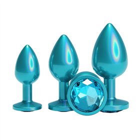 Analinis kištukas NS Novelties Rear Assets Mėlyna 3 Dalys (9,5 cm) (7 cm) (8,2 cm)