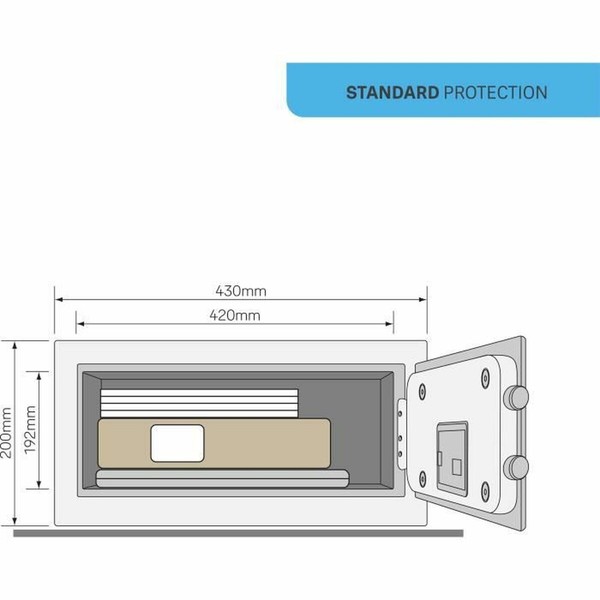 Kassakaappi elektronisella lukolla Yale Musta 24 L 20 x 43 x 35 cm Ruostumaton teräs