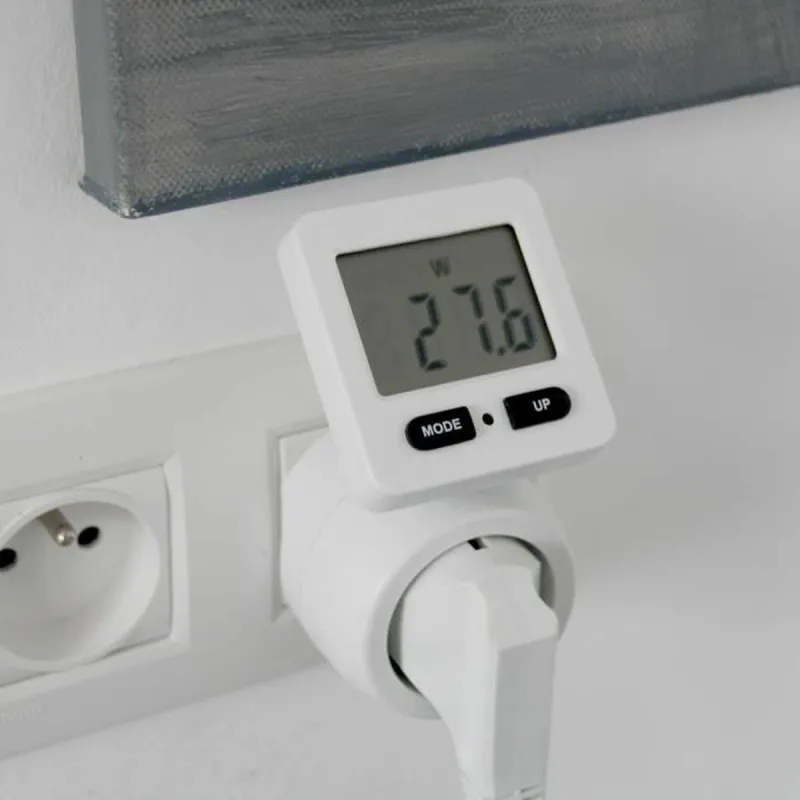 Plug with consumption meter Chacon 54351 White